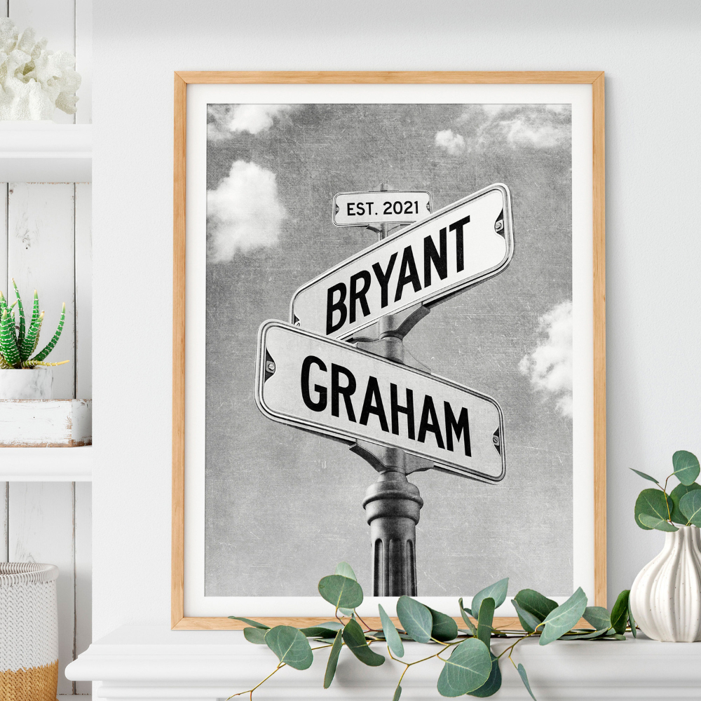 Street Sign Couple With Names - Personalized Canvas - Gift for Engagement, Wedding or Anniversary 6-1_181bd1bb-7f6e-4826-ab86-12479c09ba34.png