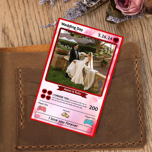 Custom Photo Anniversary Poke Card, Gift for Him, Wedding Photo Card, Anniversary Gift, Couple Gift