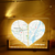 Custom Two Location Heart - Personalized Desk Name Plate - Gift Long Distance Love, Engaged Couples, Anniversary Gifts