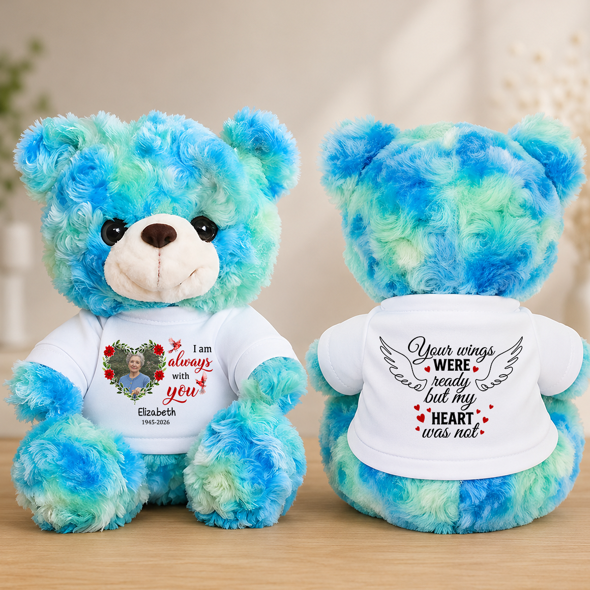 I Am Always With You Cardinal - Memorial Personalized Teddy Bear