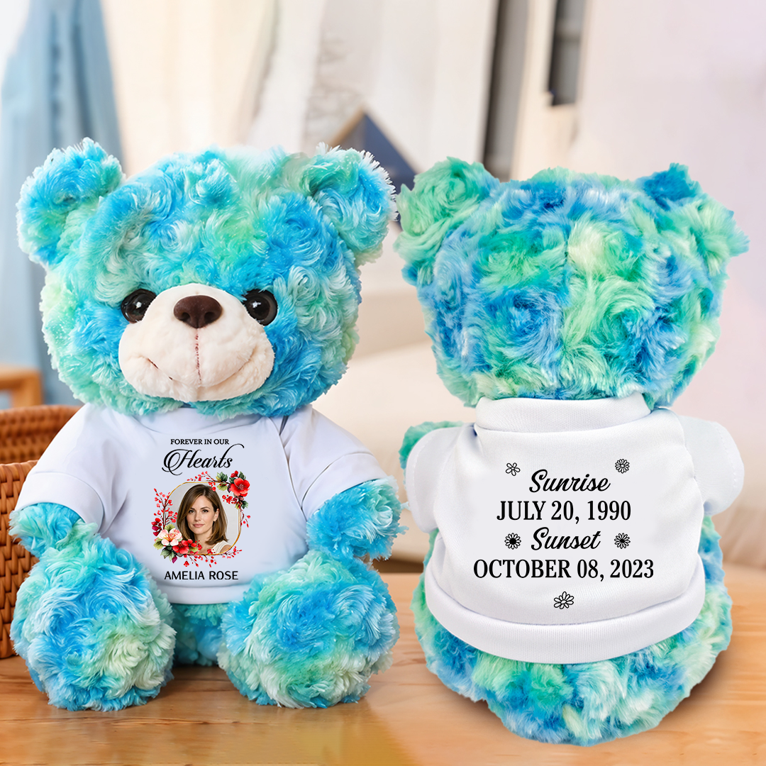 Forever In Our Hearts Sunrise Sunset - Never Forgotten Memorial Teddy Bear