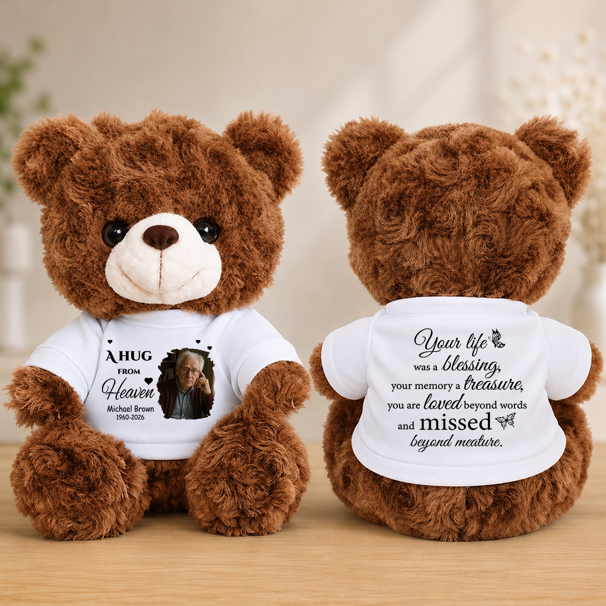 Your Life Was A Blessing - Never Forgotten Memorial Teddy Bear