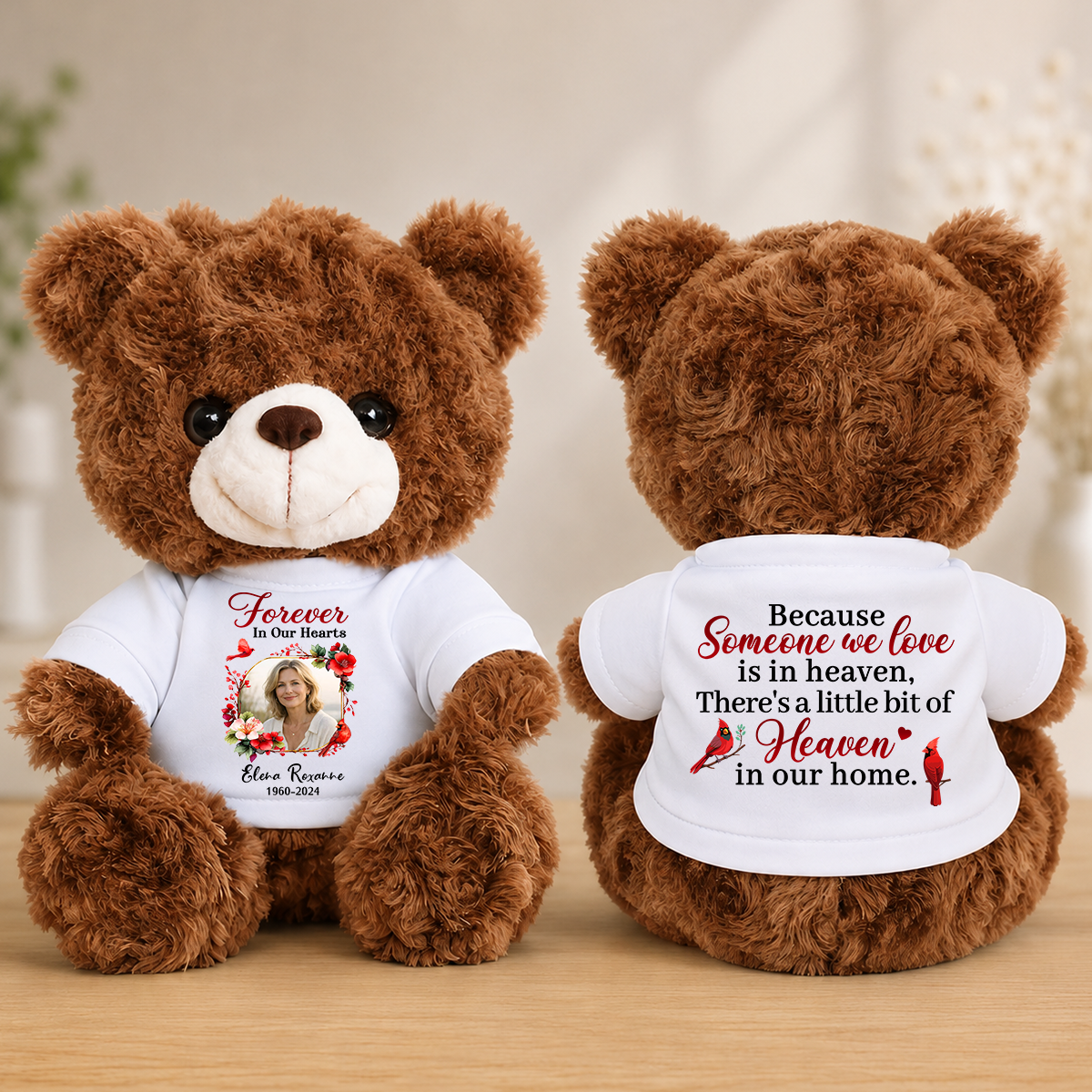 Someone We Love Is In Heaven Memorial Personalized Teddy Bear