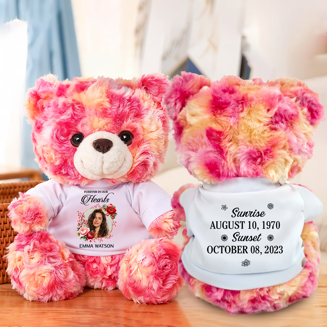 Forever In Our Hearts Sunrise Sunset - Never Forgotten Memorial Teddy Bear
