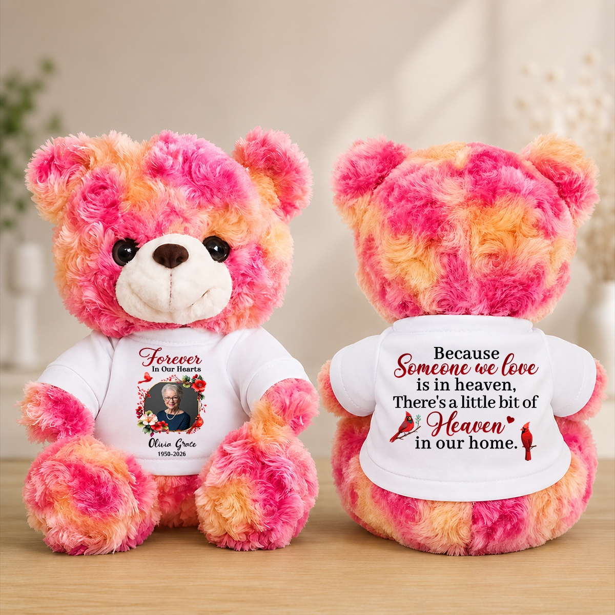 Someone We Love Is In Heaven Memorial Personalized Teddy Bear