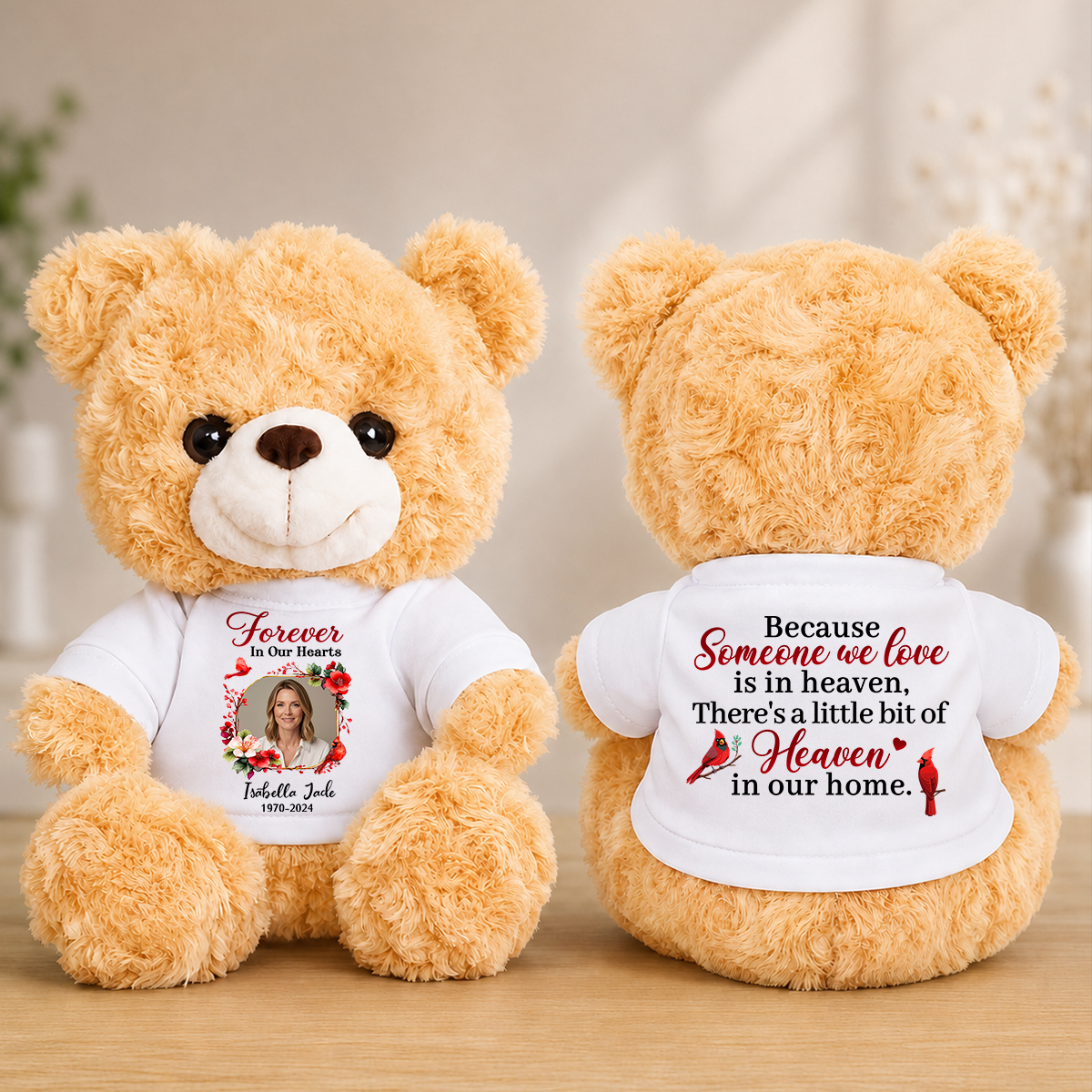 Someone We Love Is In Heaven Memorial Personalized Teddy Bear