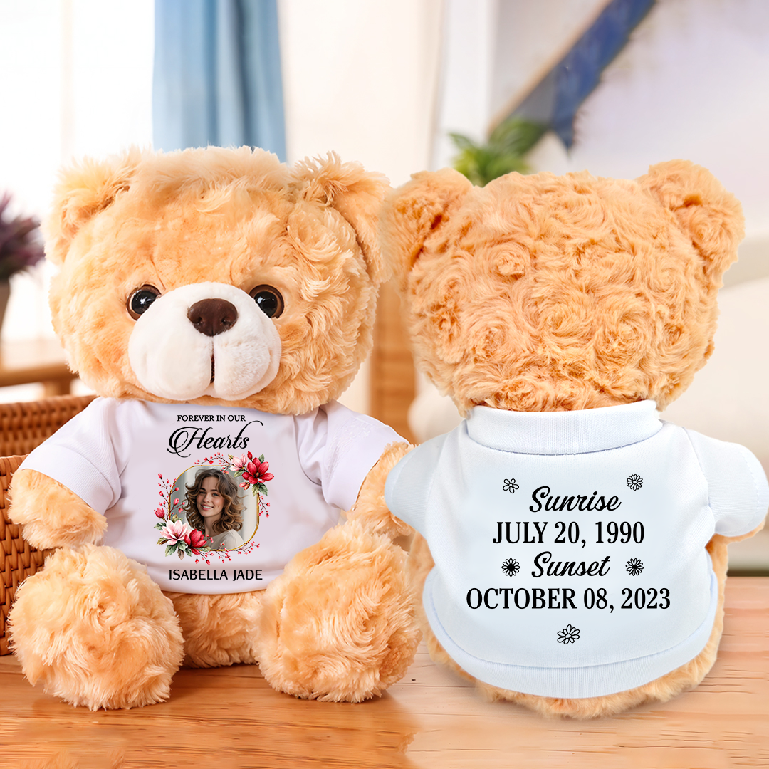 Forever In Our Hearts Sunrise Sunset - Never Forgotten Memorial Teddy Bear