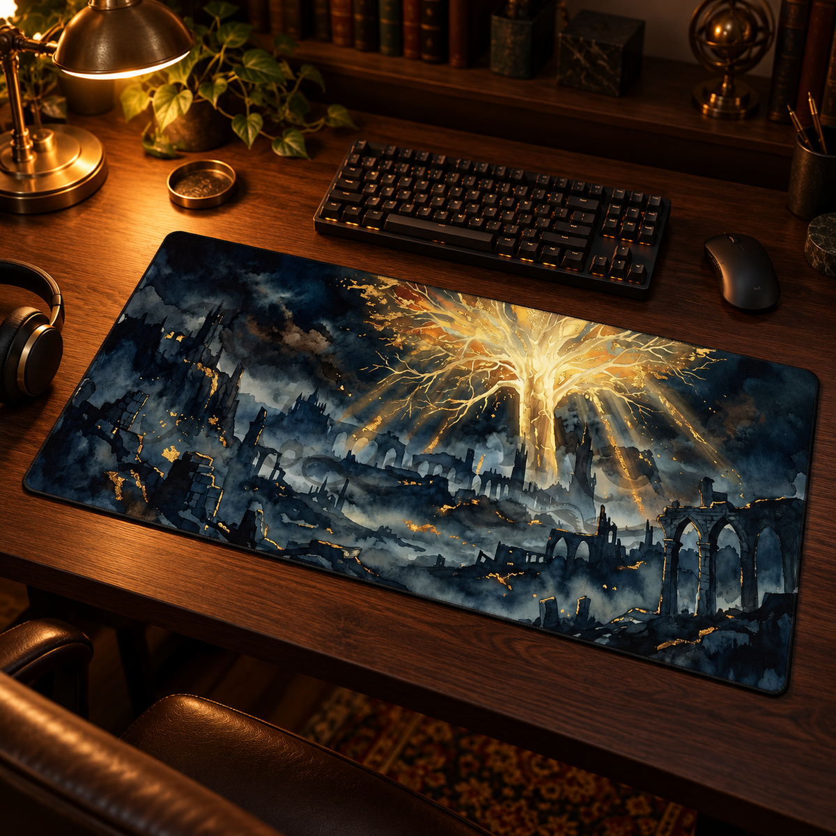 Erdtree Elden Ring Desk Mat, Dark Fantasy Mouse Pad, Soulsborne Gaming Setup Decor, Gift For Gamer, Game Lover 6001b4bd-65f4-438b-a18e-311feefd04a0-Th-m-b-n-l-u-i-nh-v-ng-3.png