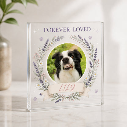 Pet Memorial Acrylic Plaque – Forever Loved Photo & Name - Personalized Acrylic Plaque 6006a4f0-ed99-447b-996b-b575f9a8a4a4.jpg