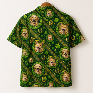 Custom St. Patrick's Day Pet Photo Hawaiian Shirt – Shamrocks & Gold - Personalized Hawaiian Shirt 60070be3-1212-451b-bd63-e73a0adbe5eb.jpg
