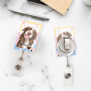 Personalized Pet Photo Badge Reel – Custom Dog Portrait ID Holder with Name – Funny Pet Retractable Badge Holder 600fb111-e365-42e4-b922-068e049778fb-banner-3.webp