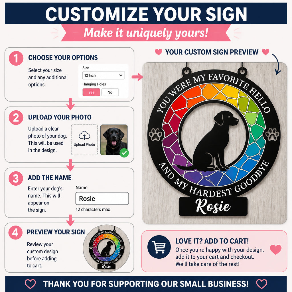 Rainbow Stained-Glass Dog Memorial Cut Metal Sign – Personalized Name - Personalized Cut Metal Sign 601e135a-92bf-409f-a819-e49168c37822.jpg