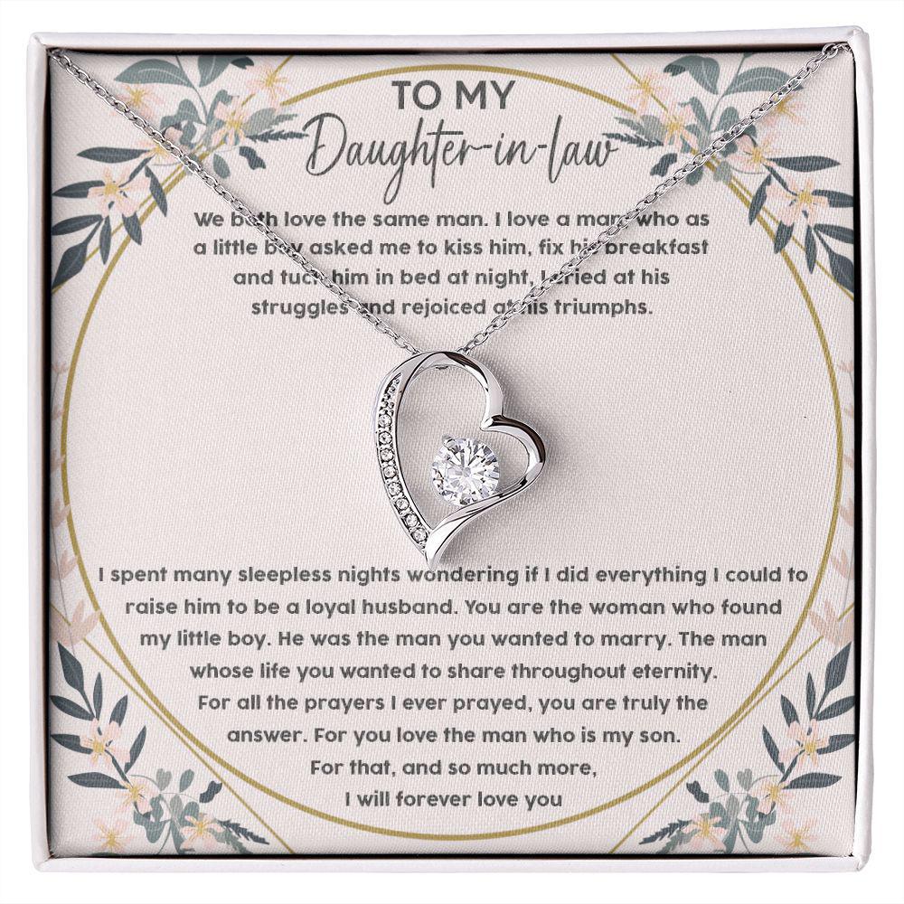 To My Daughter In Law I Will Forever Love You Necklace With Message Card, Gift For Daughter, Meaningful Gift, Love From Mom. 603.jpg