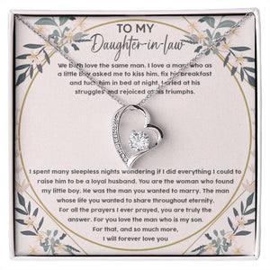 To My Daughter In Law I Will Forever Love You Necklace With Message Card, Gift For Daughter, Meaningful Gift, Love From Mom. 603.jpg