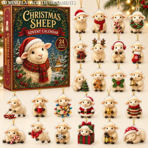Christmas Sheep Holiday Advent Calendar 2026 - 24-Day Festive Countdown, Acrylic Charms Blind Box - Gift For Sheep Lovers 6042b823-2c84-4056-b1f7-4ede021e981e-christmas-sheep-text.png