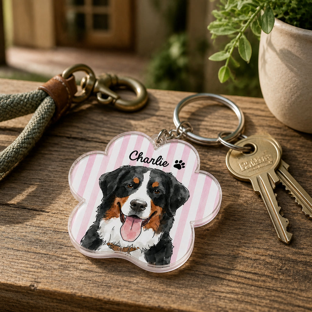 Custom Pet Portrait Acrylic Keychain with Name Ribbon - Personalized Acrylic Keychain 60566ab1-1d86-43f0-9e6b-e03015716683.jpg