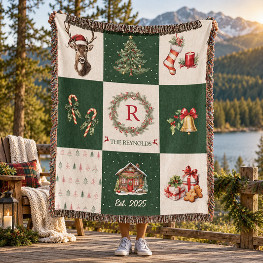 Personalized Christmas Family Blanket, Custom Family Name Throw, Holiday Home Decor Blanket, Christmas Gift For Parents & Families 605847a5-47be-4922-9012-1c68e7956d93-b1.png