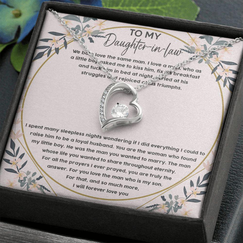 To My Daughter In Law I Will Forever Love You Necklace With Message Card, Gift For Daughter, Meaningful Gift, Love From Mom. 605.jpg