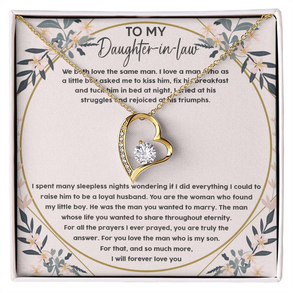 To My Daughter In Law I Will Forever Love You Necklace With Message Card, Gift For Daughter, Meaningful Gift, Love From Mom. 606.jpg