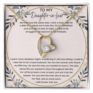 To My Daughter In Law I Will Forever Love You Necklace With Message Card, Gift For Daughter, Meaningful Gift, Love From Mom. 606.jpg