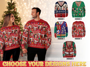 Personalized Face Pattern Ugly Christmas Sweater | Custom Festive Red Holiday Sweatshirt 6074a3d4-167a-4dbc-a96d-b107c184111e-3.jpg