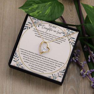 To My Daughter In Law I Will Forever Love You Necklace With Message Card, Gift For Daughter, Meaningful Gift, Love From Mom. 607.jpg