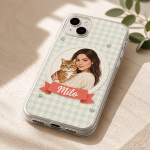 Framed Photo-to-Illustration Pet Portrait Phone Case with Name - Personalized Phonecase 607b787c-d0ef-4fd8-86f9-63244116f68f.jpg