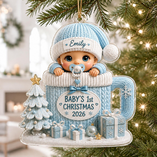 Personalized Baby’s First Christmas Ornament , Custom Baby Name Acrylic Ornament, First Christmas Keepsake, Newborn Baby Gift, 2D Flat - Gift For Baby, New Mother, New Father 607bf328-9c7e-45a0-be2a-9103244f0c3f-p2_converted.png