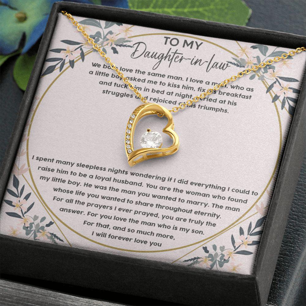 To My Daughter In Law I Will Forever Love You Necklace With Message Card, Gift For Daughter, Meaningful Gift, Love From Mom. 608.jpg