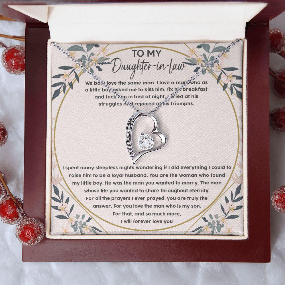 To My Daughter In Law I Will Forever Love You Necklace With Message Card, Gift For Daughter, Meaningful Gift, Love From Mom. 609.jpg