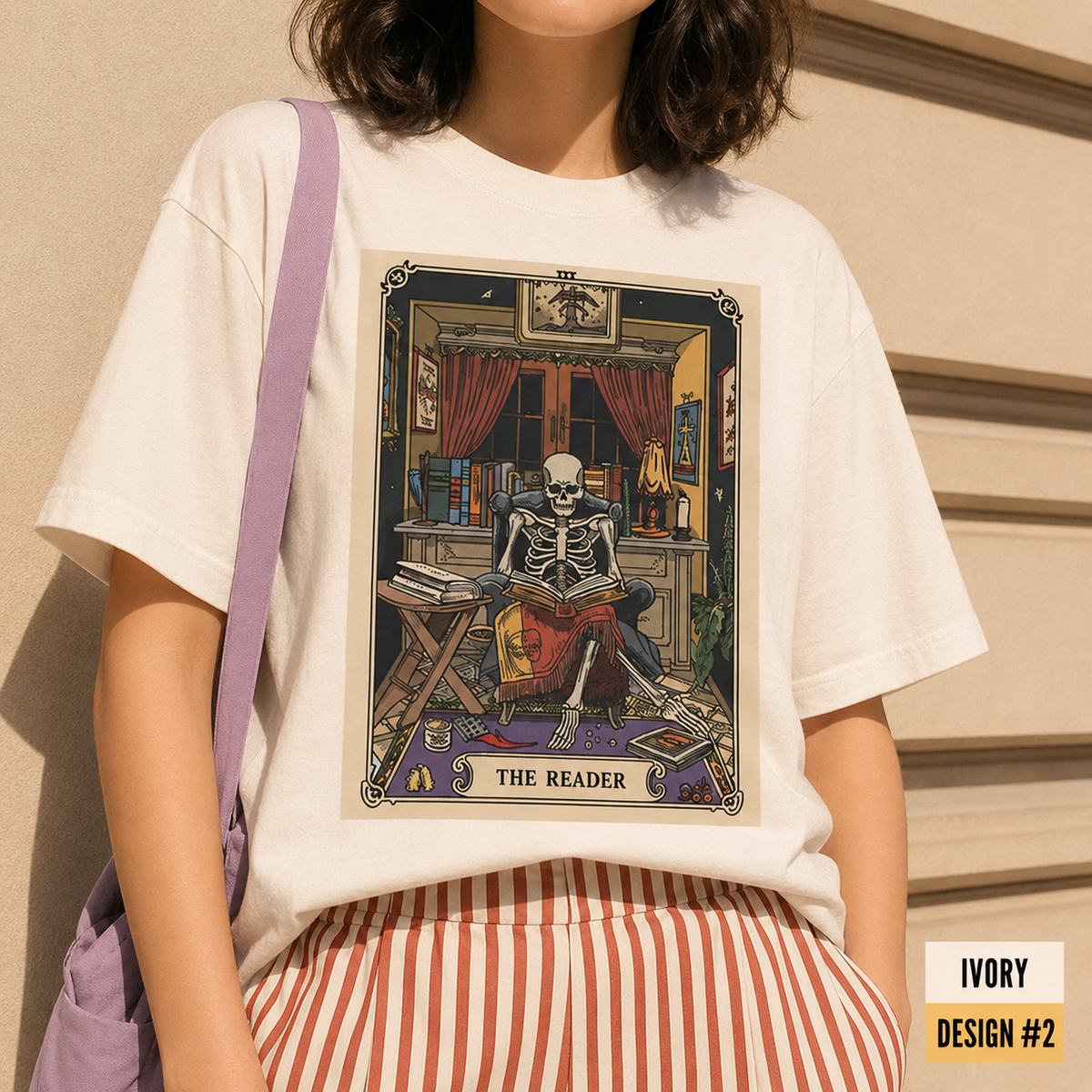 Comfort Colors The Reader Tarot Card Shirt, Skeleton Reading Shirt, Unisex Tarot Card Shirt, Book Lover Gift, Bookish Gift,Tarot Lover Gift 60e975f6-923a-4499-885b-cc3aebb2ac8e-27bd2b5e-0b27-4df7-ae2f-a6bff4a590d4.png