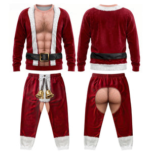 Funny Santa Set Sweatshirt & Sweatpants - Personalized Gifts For Christmas, Funny Gift For Husband 60eb21ca-8dd5-4887-93b8-080b0d29c9f9-5.jpg