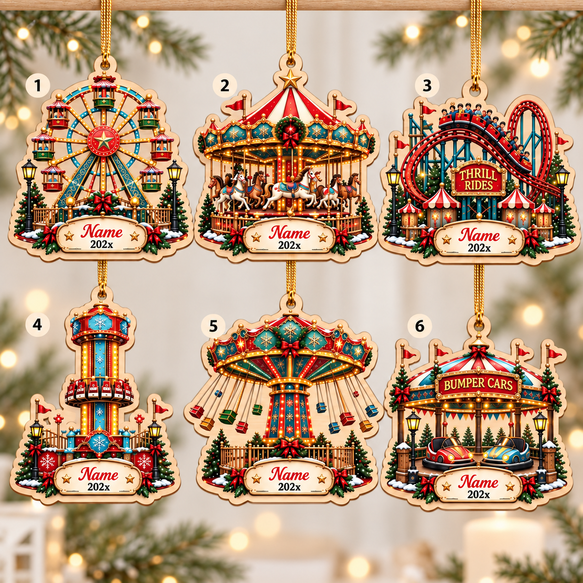Personalized Carnival Ornament, Christmas Amusement Park Ride Ornament, Ferris Wheel Carousel Roller Coaster Custom Name Gift 60faa609-251b-45dd-9194-c3b167845e0f-S-u-treo-g-c-ng-vi-n-Noel.png