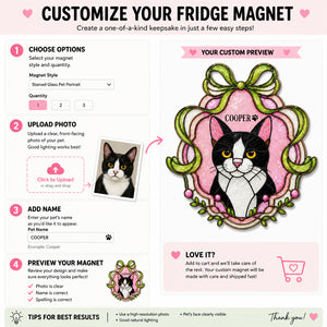 Personalized Stained-Glass Cat Magnet – Custom Pet Name - Personalized Custom Shape Fridge Magnet 60fe3da4-9999-43dc-9303-40e0d8c4c811.jpg