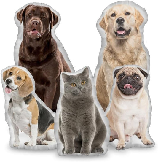 Custom Pet Pillow with Photo - Personalized Dog Cat Shaped Pillow - Personlized Pet Memorial Gifts for Loss of Dog - Bereavement Gift for Dog Lover - Dog Dad