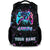 Custom Backpack for Boys - Aesthetic Gaming Backpack for Kids - Black Lightweight Durable Bookbag for Elementary School