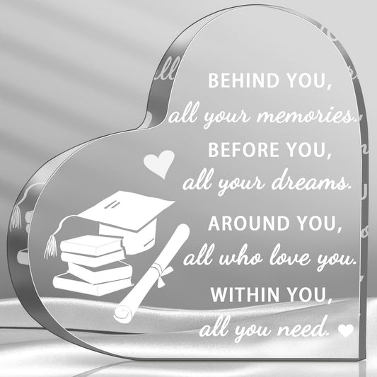 Graduation Decorations 2025 Graduation Gifts for Her Him - Engraved Acrylic Keepsake , High School College Masters Degree Best Graduate Gifts