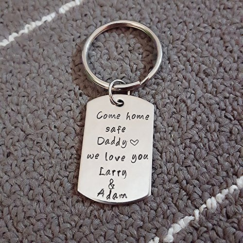 Come Home Safe Key Chain, Be Safe Daddy Key Chain, Police Officer Gift, Firefighter Hero Be Safe Gift