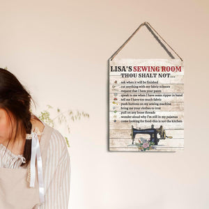 Custom Sewing Room Rules In My Sewing Room Wall Art Sewing Supplies Home Decor Wall Decor for Sewing Lovers gifts Wooden Hanging Sign Gift for Sewing Room Store Home Decor