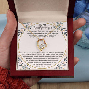 To My Daughter In Law I Will Forever Love You Necklace With Message Card, Gift For Daughter, Meaningful Gift, Love From Mom. 611.jpg