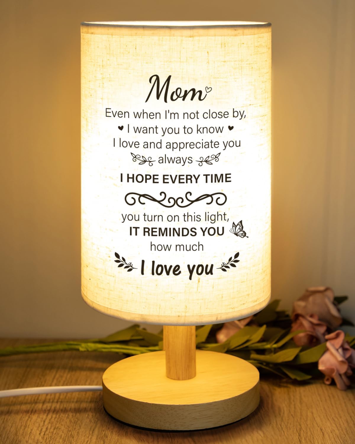 Mom Birthday Gifts from Daughter Son, Birthday Gifts for Mother from Daughter Son, Unique Mothers Day Valentine Gifts for Mom, Beautiful Mother Lamp Gifts for Home Decoration