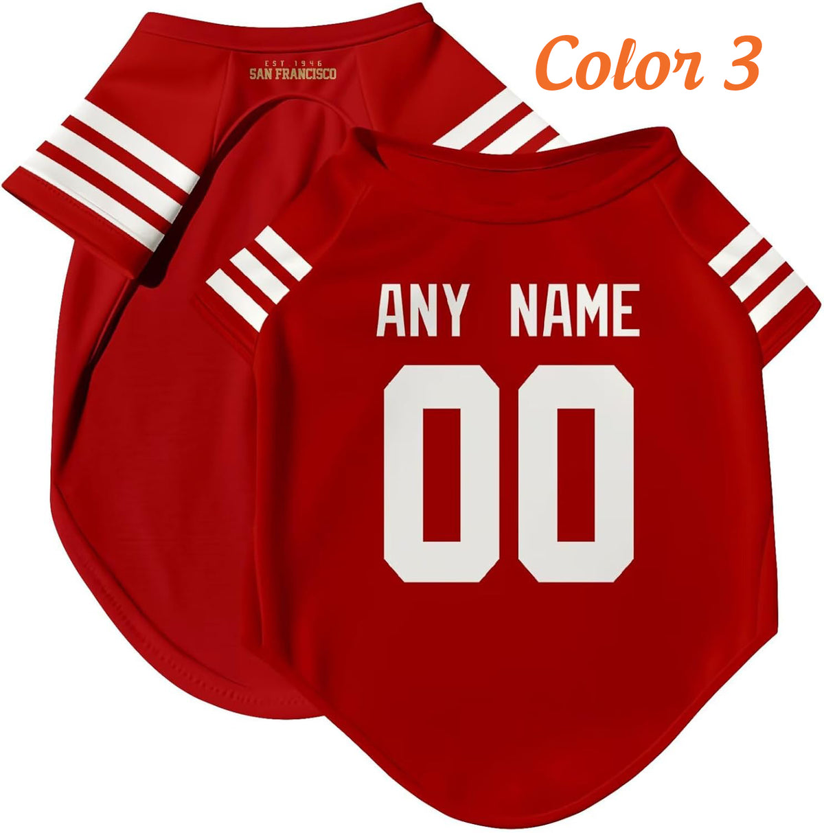 San Francisco Dog T-Shirt Jersey Style Pet Clothes Custom Name and Number Gifts