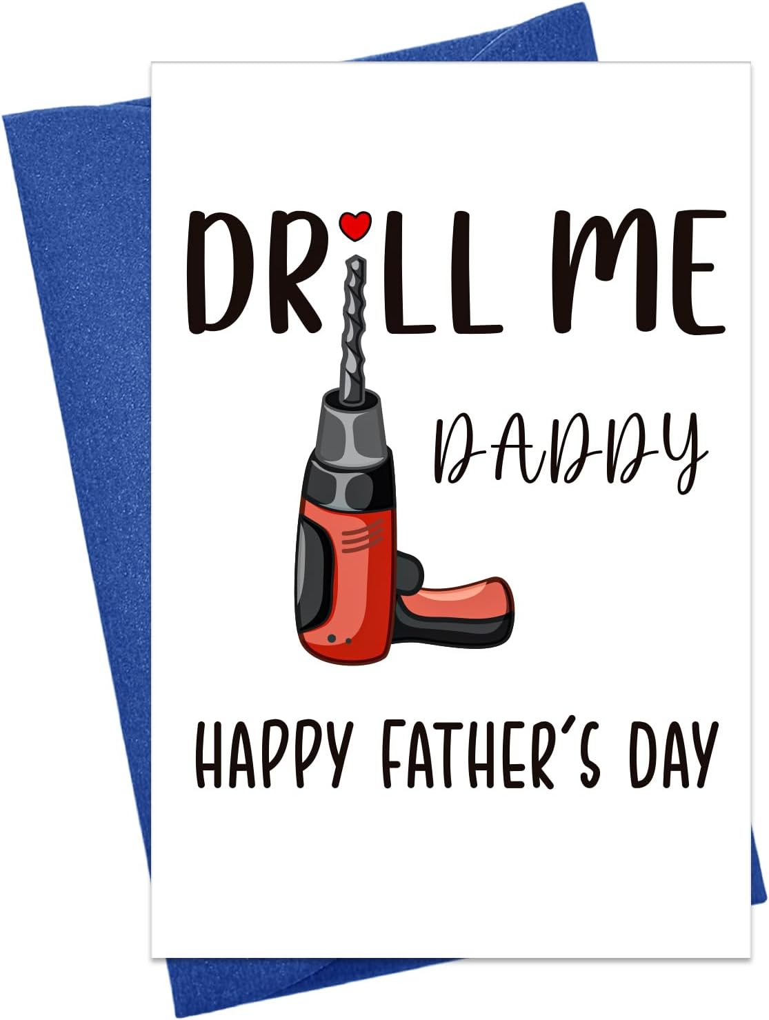 Funny Fathers Day Card for Husband Boyfriend Him Drill Me Daddy Sexy Naughty Fathers Day Card for Husband Boyfriend Fiance from Spouse Wife - DILF Daddy - Naughty Kinky Handy Man Gift