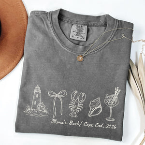 Cape Cod Bachelorette Shirt, Coastal Bride Tee, New England Bach Party, Lobster Lighthouse Comfort Colors T-Shirt 6157b026-712d-4044-884e-082f5e5d5c24-11.jpg