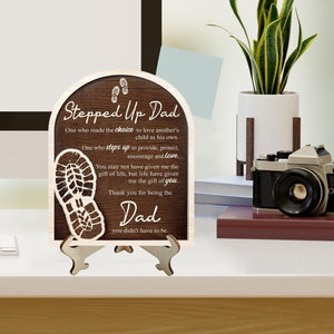 Stepped Up Dad Definition Wood Sign, Step Dad Sign, Stepdad Definition Wooden Plaque, Stepped Up Dad Gifts, Gifts For Step Dad, Father's Day Gift Step Dad, Step Up Dad Father's Day Gift, Stepdad Gifts