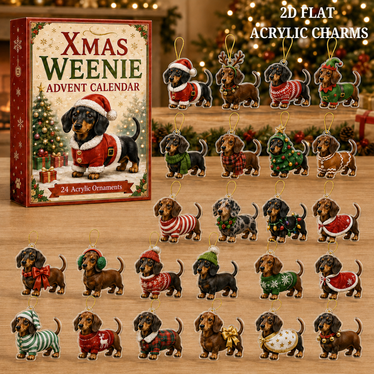Xmas Weenie Advent Calendar 2026 - 24-Day Festive Countdown, Acrylic Charms Blind Box - Gift For Dachshund Lovers 6168eb0c-0402-43a4-93a3-cb1ab9663db1-text.png