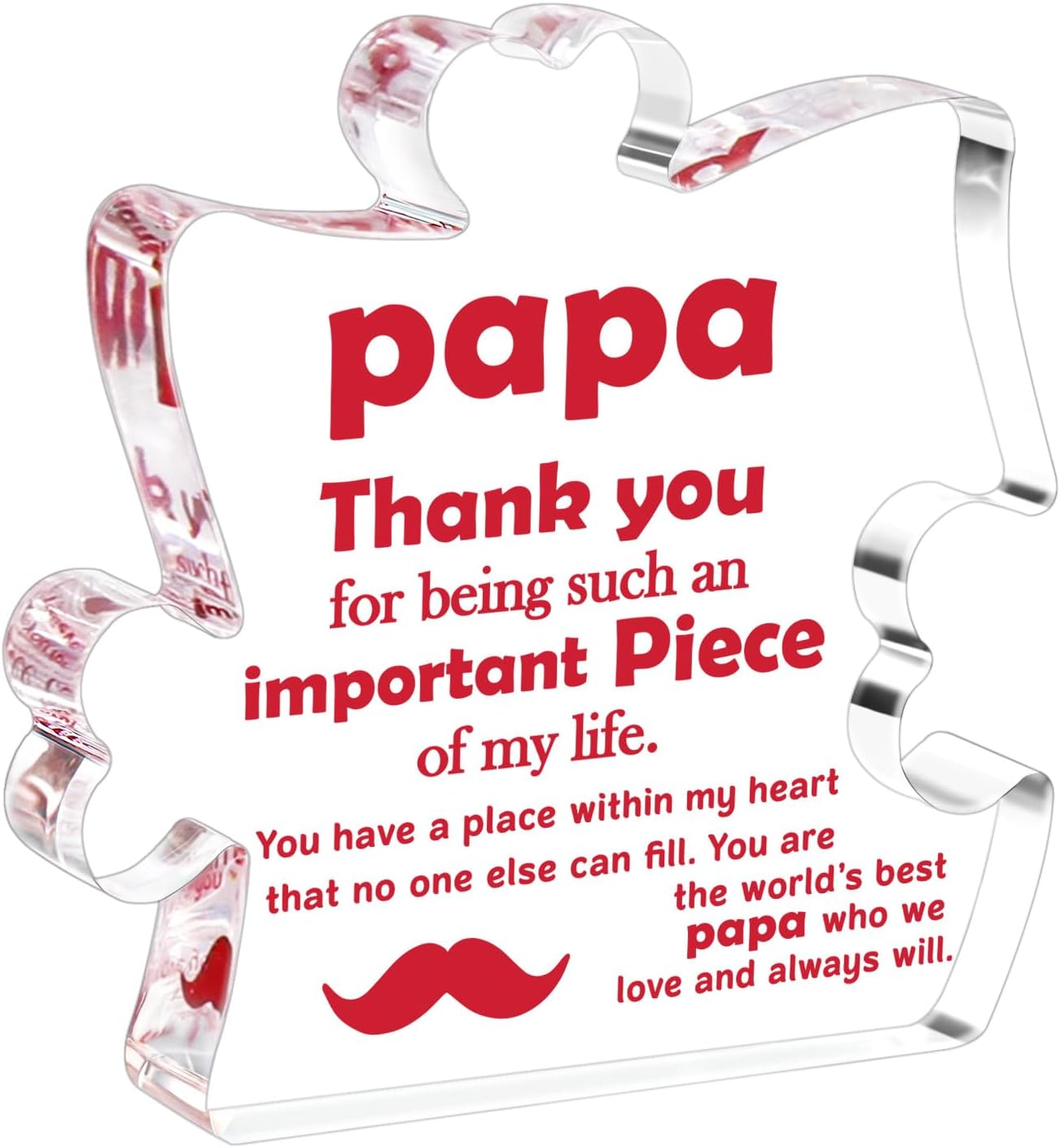 Fathers Day Papa Grandpa Gifts Grandfather Father's Day Birthday Gifts from Grandkids, Papa Grandparents Gift from Granddaughter Grandson, Granddad Grandfather Papa Acrylic Plaque Desk Decoration Sign