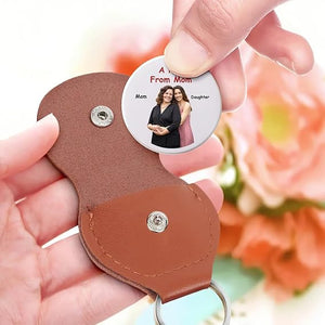 Personalized Pocket Hug, Custom Leather Token Keychain Keepsake Inspirational Gift for Family, Friends, Couple