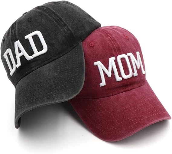 Mom and Dad Hats New Dad Mon Parents Gifts for Couples Fathers Day Embroidered Baseball Caps