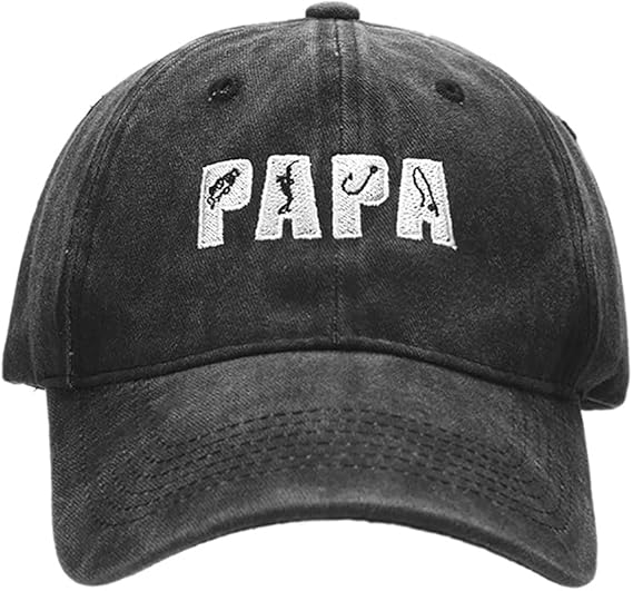 Fishing Papa Daddy Baseball Cap for Women Men Adjustable Vintage Washed Cotton Distressed Baseball Snapback Caps